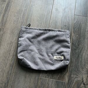 Corduroy Grey Makeup Bag